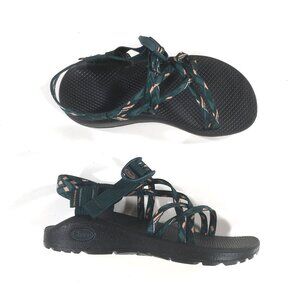 Chaco ZX/1 Cloud Sandals Womens Size 7 Black Green JCH107986 	 Chaco ZX/1 Cloud